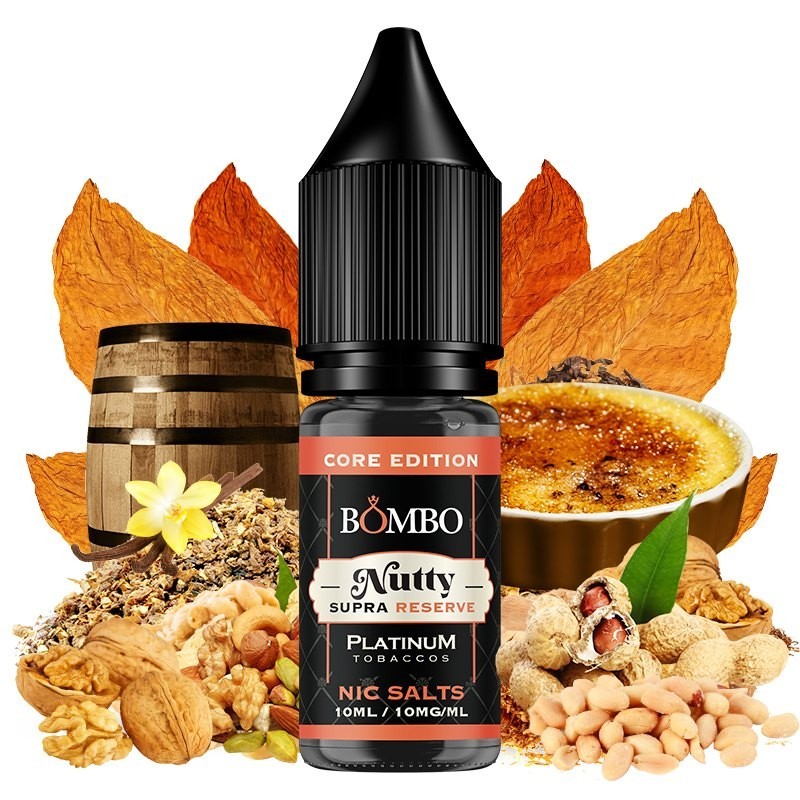 Nutty Supra Reserve 10ml - Platinum Tobaccos Nic Salts by Bombo Core Edition