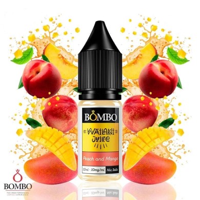 Peach and Mango 10ml - Wailani Juice Nic Salts by Bombo 20MG