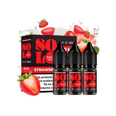 Strawberry Cream 3x10ml - Solo Salts by Bombo 20MG